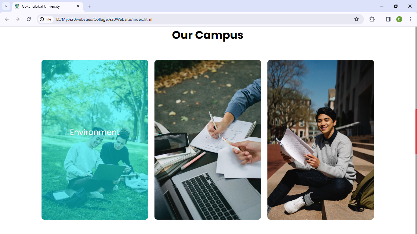 College Website Screenshot 3